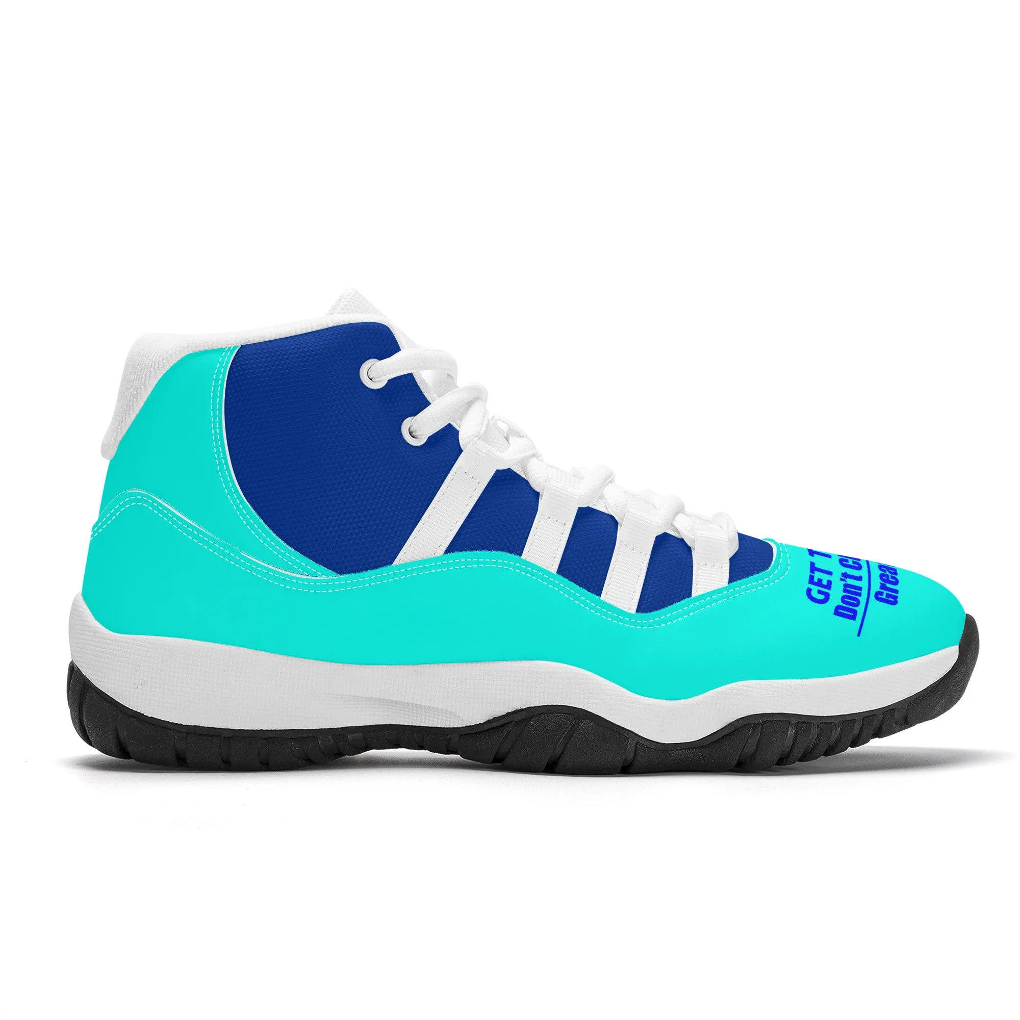 Get That Bag, High Top,Air Retro Sneakers - White