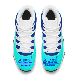 Get That Bag, High Top,Air Retro Sneakers - White
