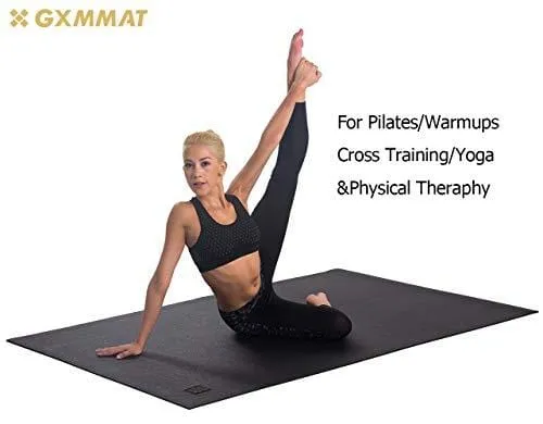 Gxmmat Large Yoga Mat 72"x 48"(6'x4') x 7mm for Pilates Stretching Home Gym Workout, Extra Thick Non Slip Anti-Tear Exercise Mat