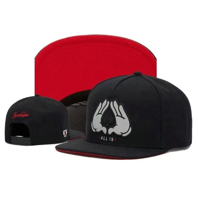 Hip Hop fashion caps for men, flat bill with custom embroidery