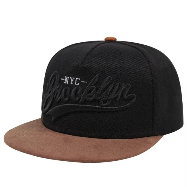 Hip Hop fashion caps for men, flat bill with custom embroidery
