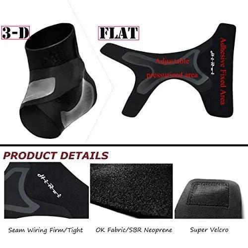 HiRui Ankle Brace Ankle Support Ankle Wrap for Running, Arthritis, Pain Relief, Sprains, Sports Injuries and Recovery, Ultra-Thin Breathable Neoprene Ankle Compression Brace (Right Foot, Large)