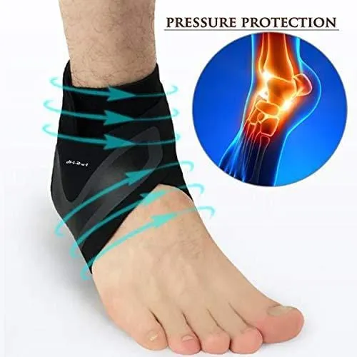 HiRui Ankle Brace Ankle Support Ankle Wrap for Running, Arthritis, Pain Relief, Sprains, Sports Injuries and Recovery, Ultra-Thin Breathable Neoprene Ankle Compression Brace (Right Foot, Large)