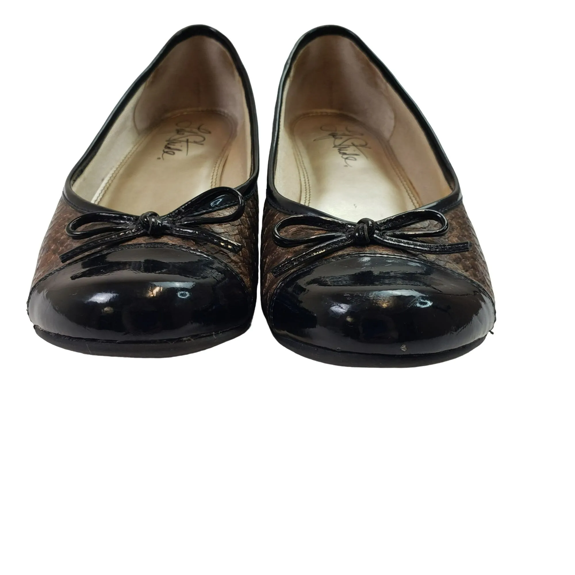 Life Stride Meg Metallic Snakeskin Print Wedges Size 8
