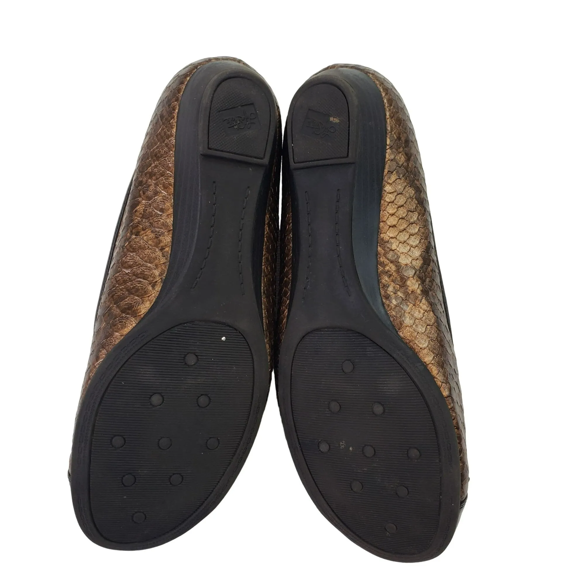 Life Stride Meg Metallic Snakeskin Print Wedges Size 8