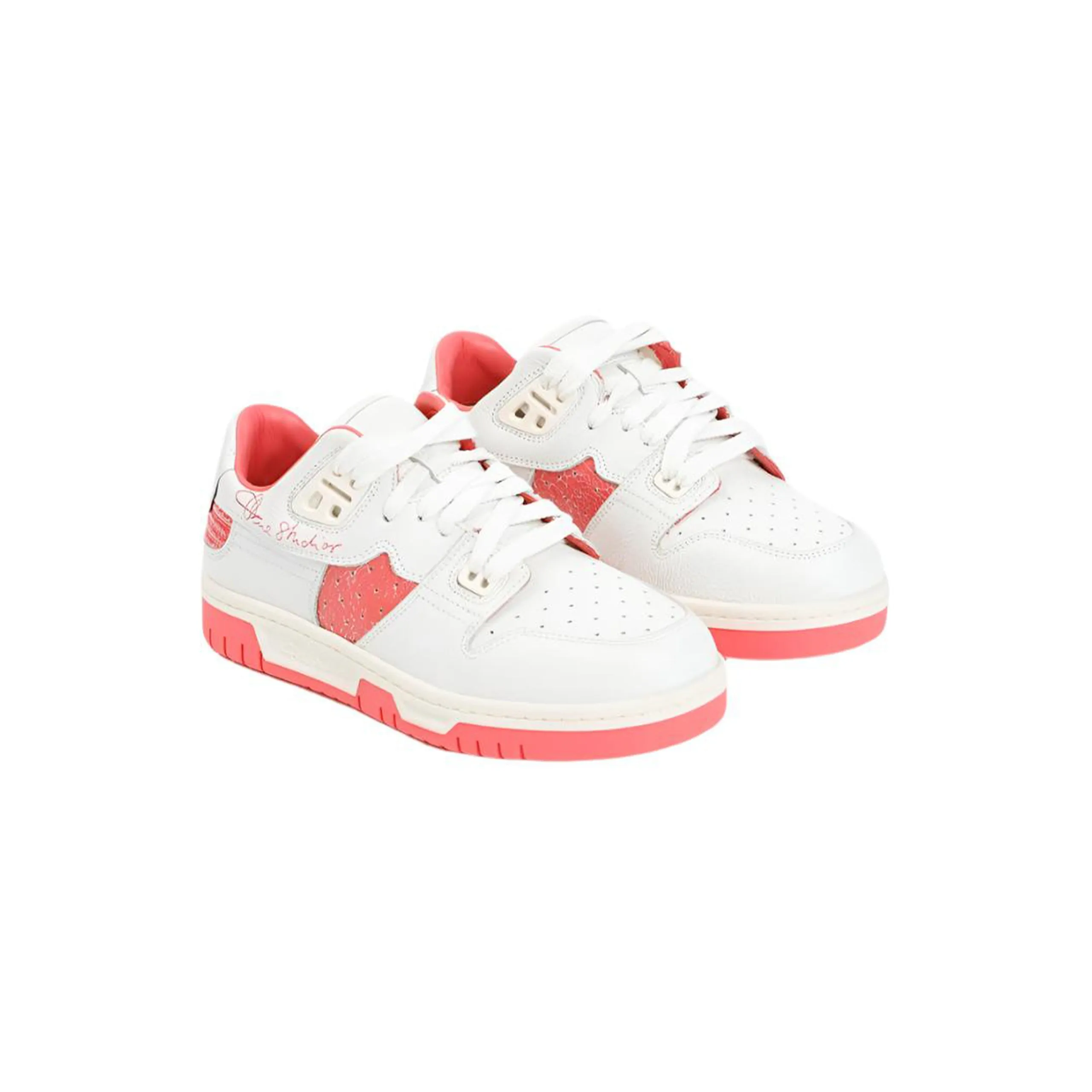 Low Top Sneakers (White/Electric Pink)