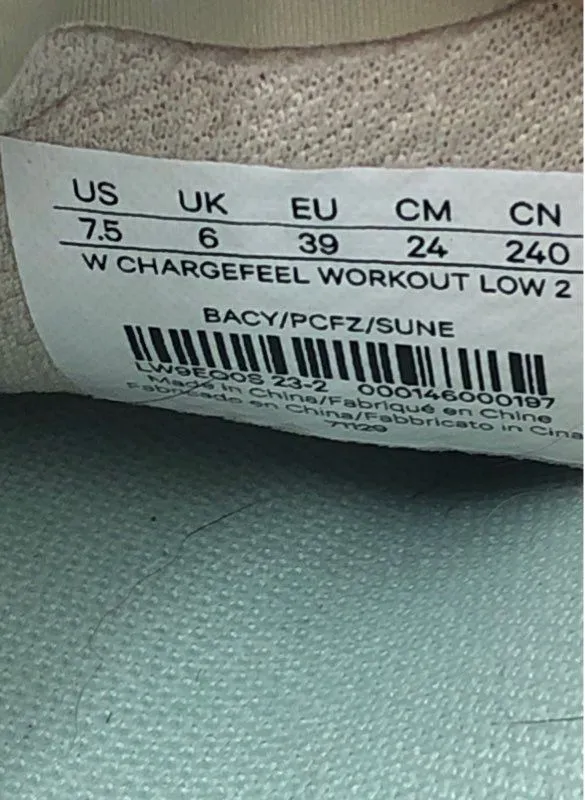 Lululemon Women's Chargefeel Workout Low 2 Beige Pink Athletic Shoes - Size 7.5