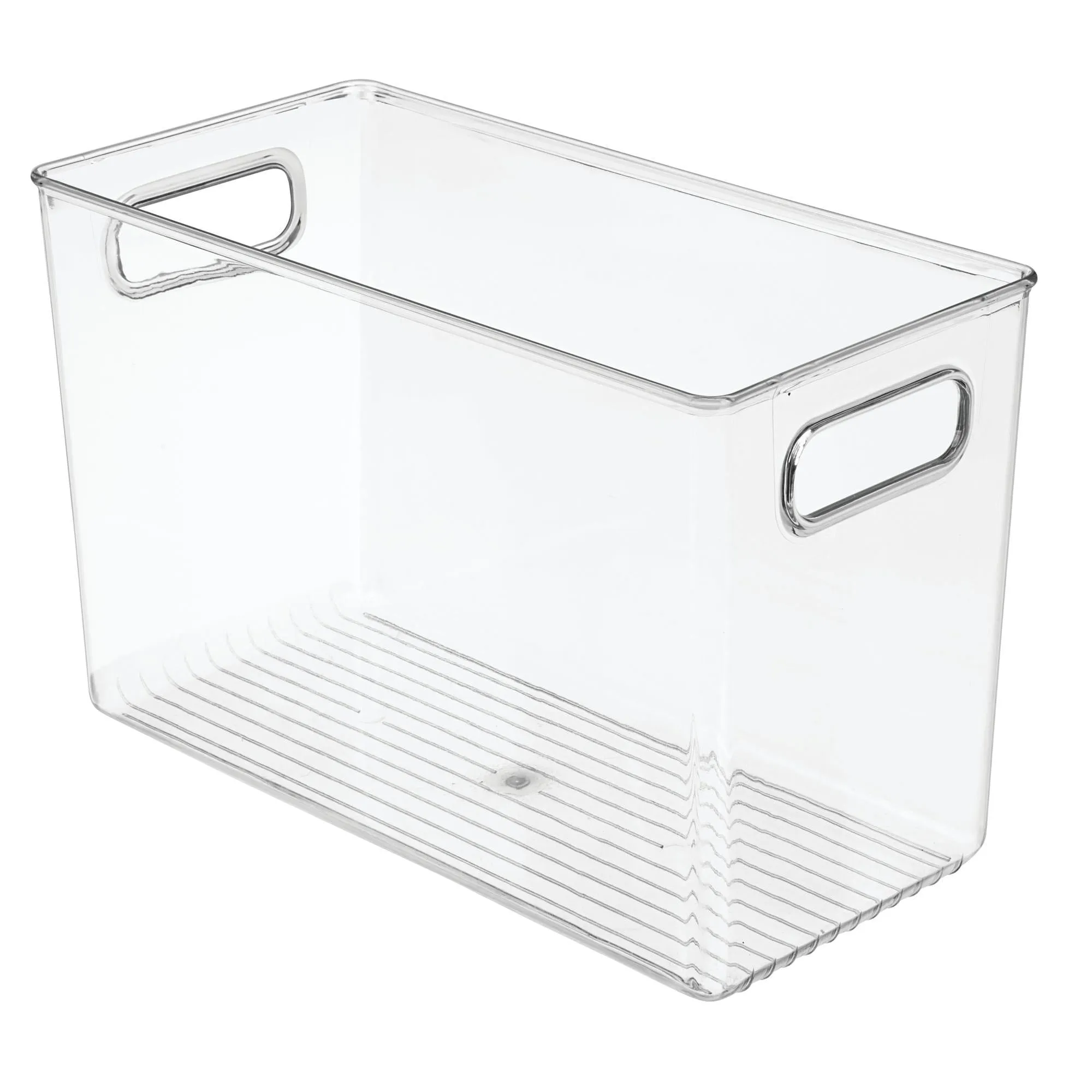 mDesign Deep Plastic Home Storage Organizer Bin for Cube Furniture Shelving in Office, Entryway, Closet, Cabinet, Bedroom, Laundry Room, Nursery, Kids Toy Room - 12" x 6" x 7.75" - 8 Pack - Clear