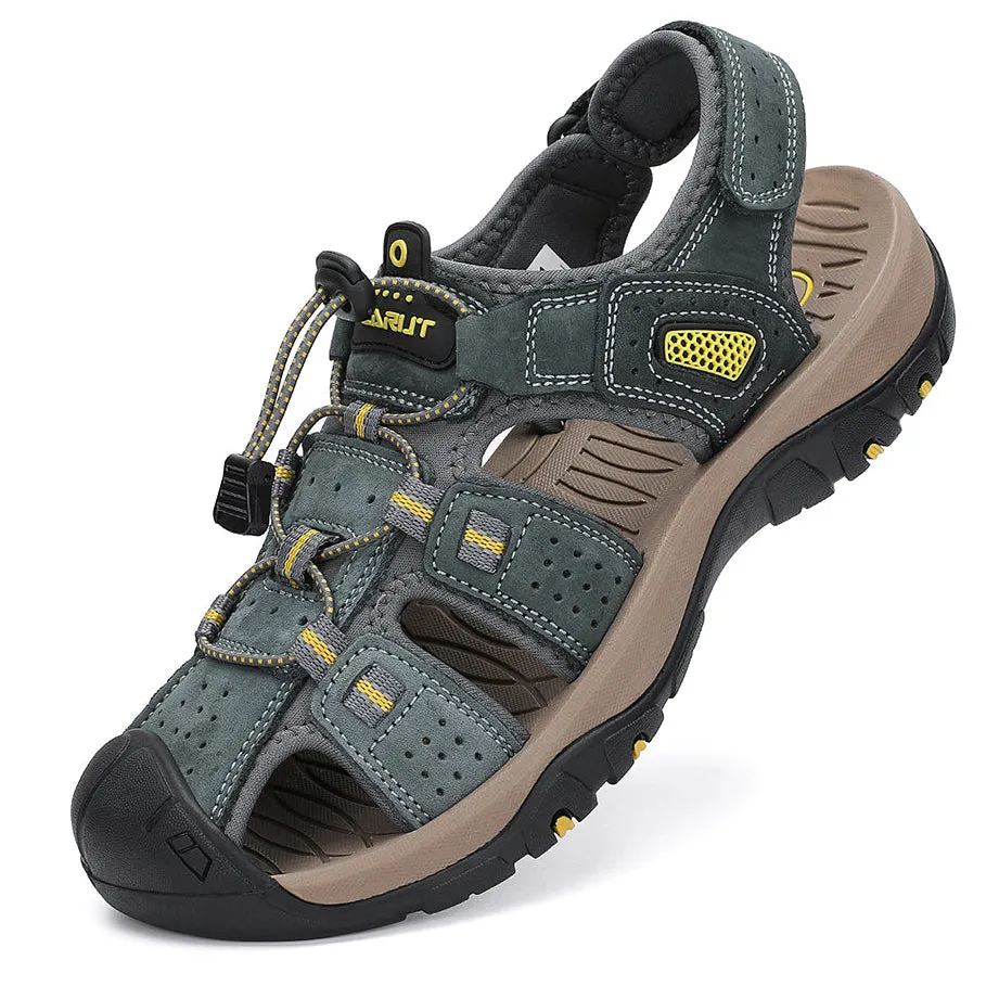 Mens Closed Toe Hiking Sandals Outdoor Sport Water Shoes F399