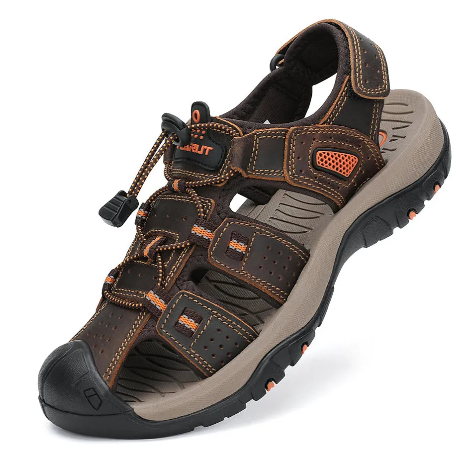 Mens Closed Toe Hiking Sandals Outdoor Sport Water Shoes F399
