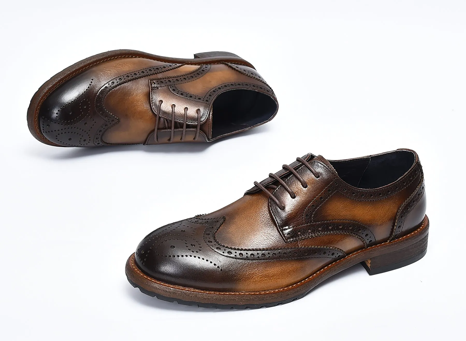 Men's Retro Brogues Leather Derby