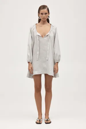MYLA DRESS TWILL STRIPE