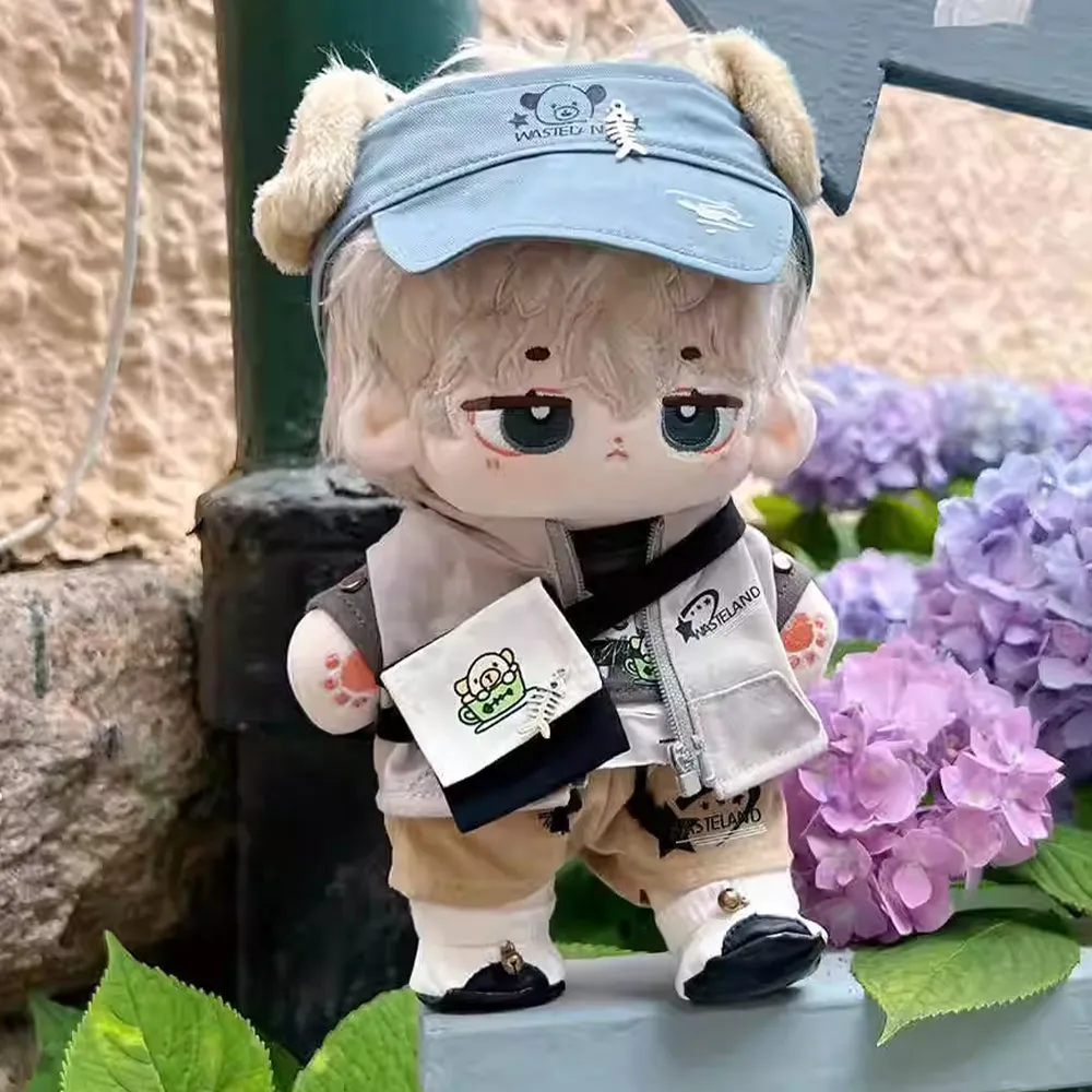 niannyyhouse 10cm 15cm 20cm Plush Doll Clothes Hat T-Shirt Pants Vest Backpack Shoes Soft Stuffed Doll Dressup