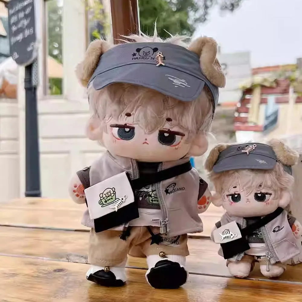 niannyyhouse 10cm 15cm 20cm Plush Doll Clothes Hat T-Shirt Pants Vest Backpack Shoes Soft Stuffed Doll Dressup
