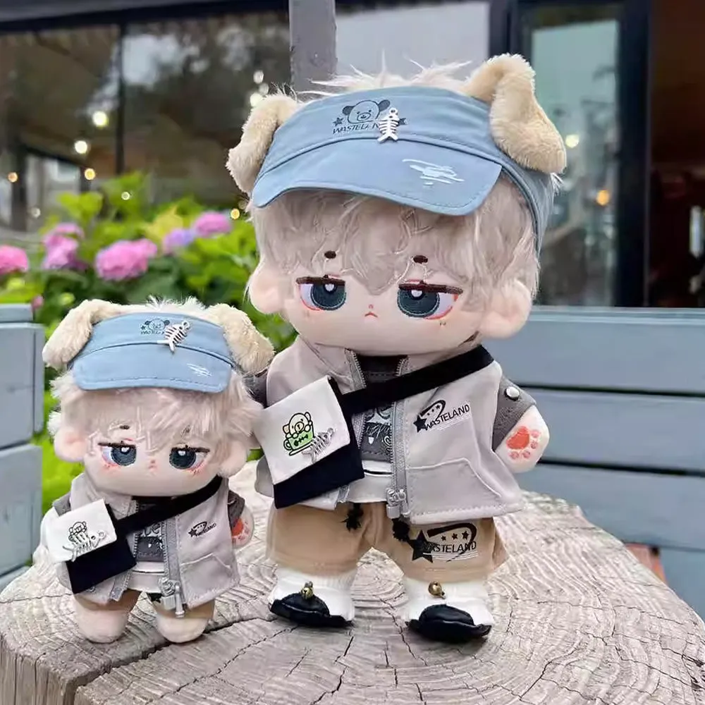 niannyyhouse 10cm 15cm 20cm Plush Doll Clothes Hat T-Shirt Pants Vest Backpack Shoes Soft Stuffed Doll Dressup