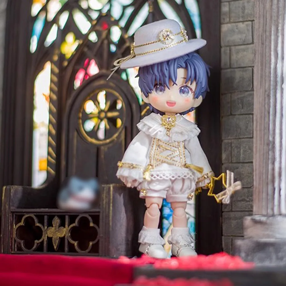 niannyyhouse Ob11 Outfit Hat Coat Pants Accessories Shoes Socks Dressup Gift for 1/12 BJD Doll 4.3 inches (11 cm) Body