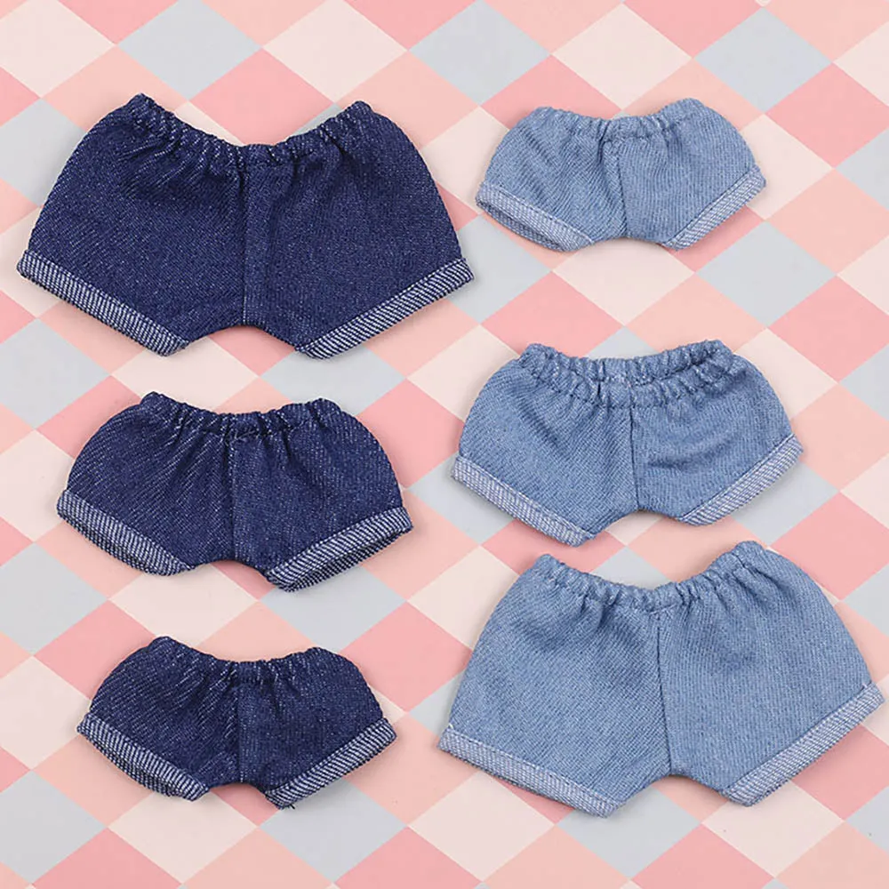 niannyyhouse Solid Color Plaid Striped Shirt Jeans Glasses Leather Shoes 10cm 15cm 20cm Plush Doll Clothes Soft Stuffed Plush Toy Dress Up Accessories