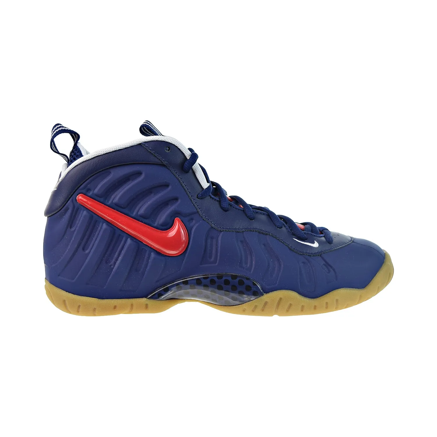 Nike Air Foamposite Pro Big Kids' Shoes Blue Void-University Red