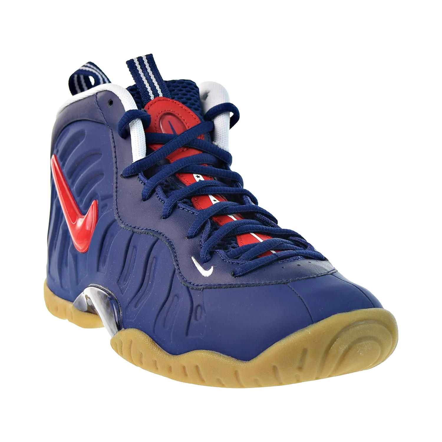 Nike Air Foamposite Pro Big Kids' Shoes Blue Void-University Red