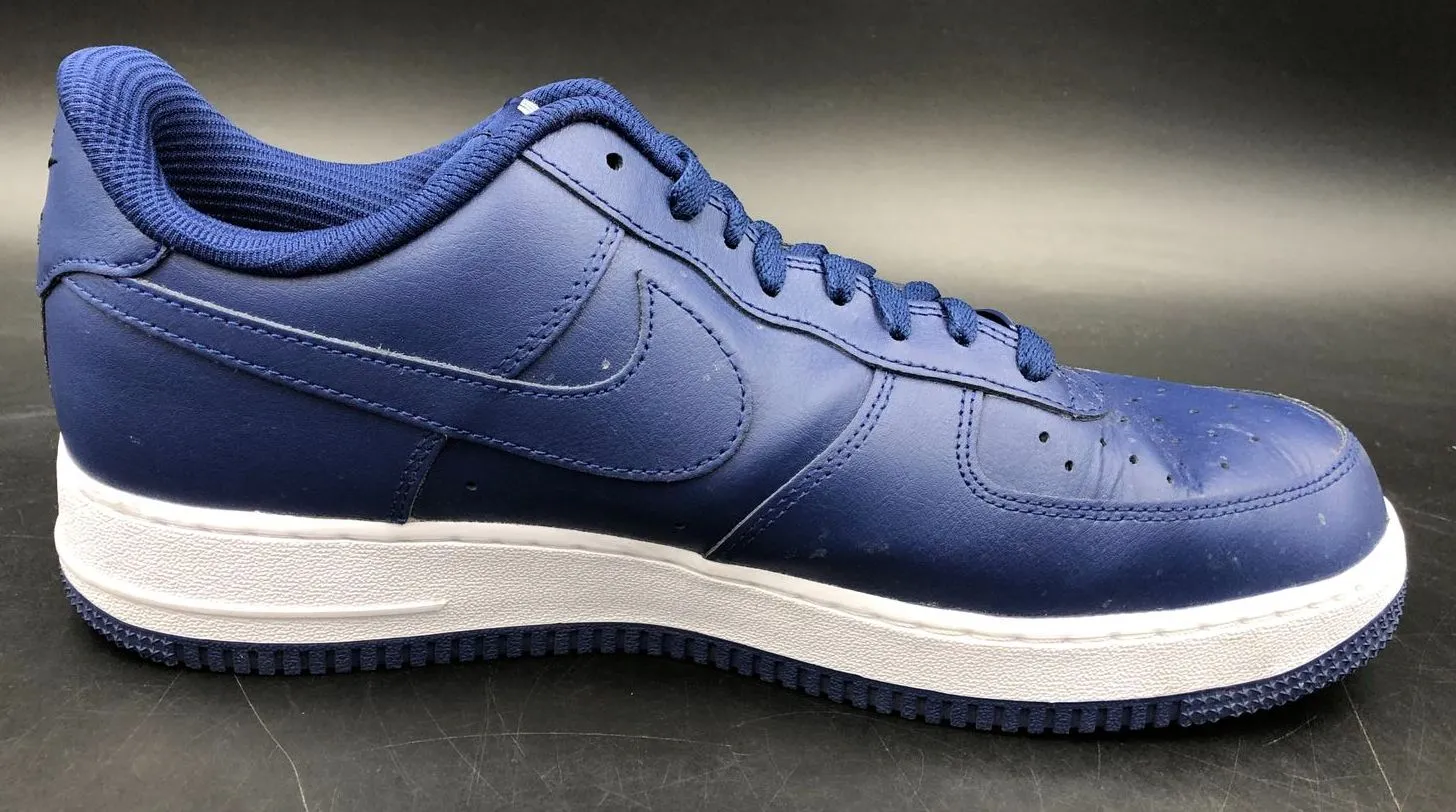Nike Air Force 1 'By You' Men's Custom Navy Blue/White Sneakers - Sz 10.5 ( COA)