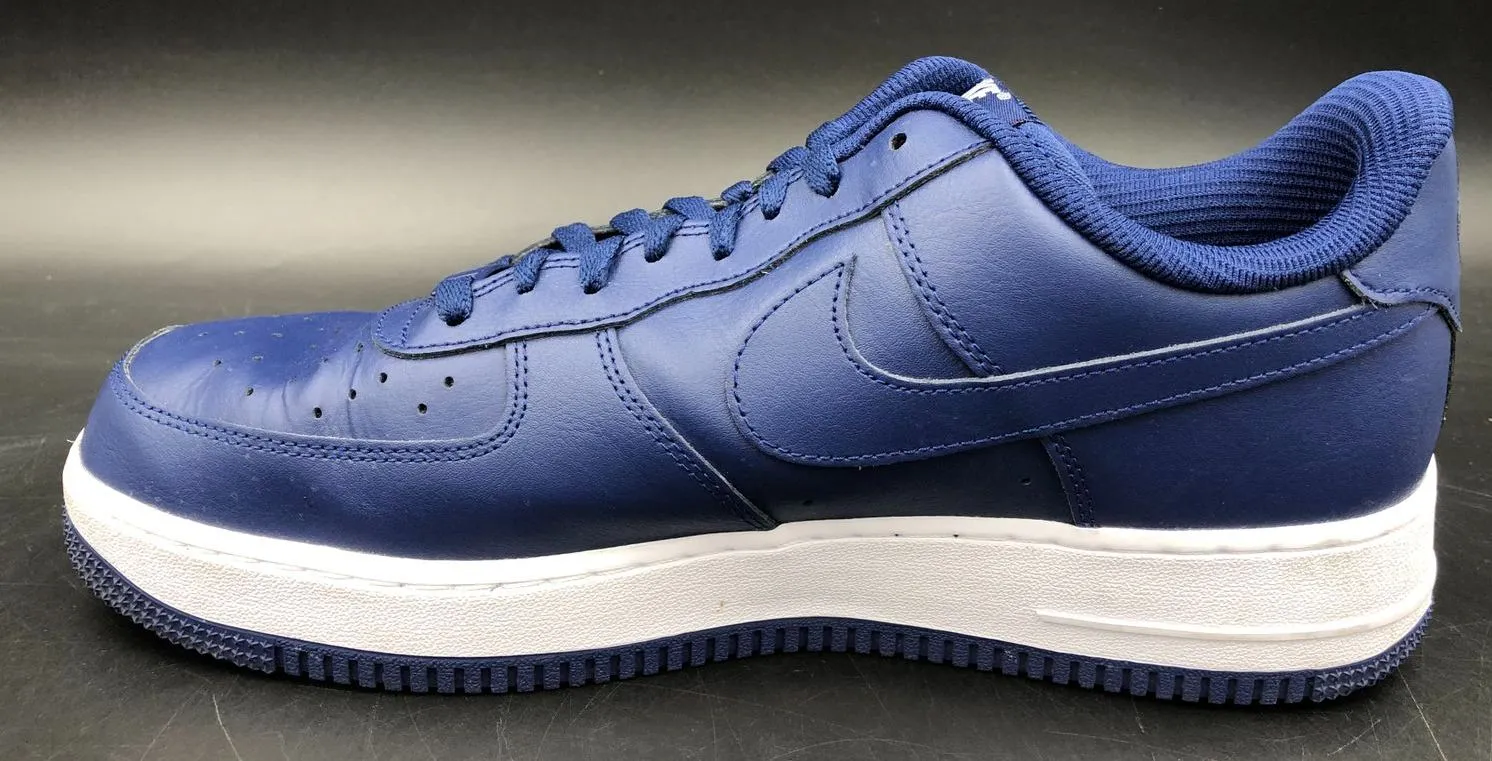 Nike Air Force 1 'By You' Men's Custom Navy Blue/White Sneakers - Sz 10.5 ( COA)