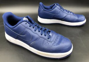 Nike Air Force 1 'By You' Men's Custom Navy Blue/White Sneakers - Sz 10.5 ( COA)