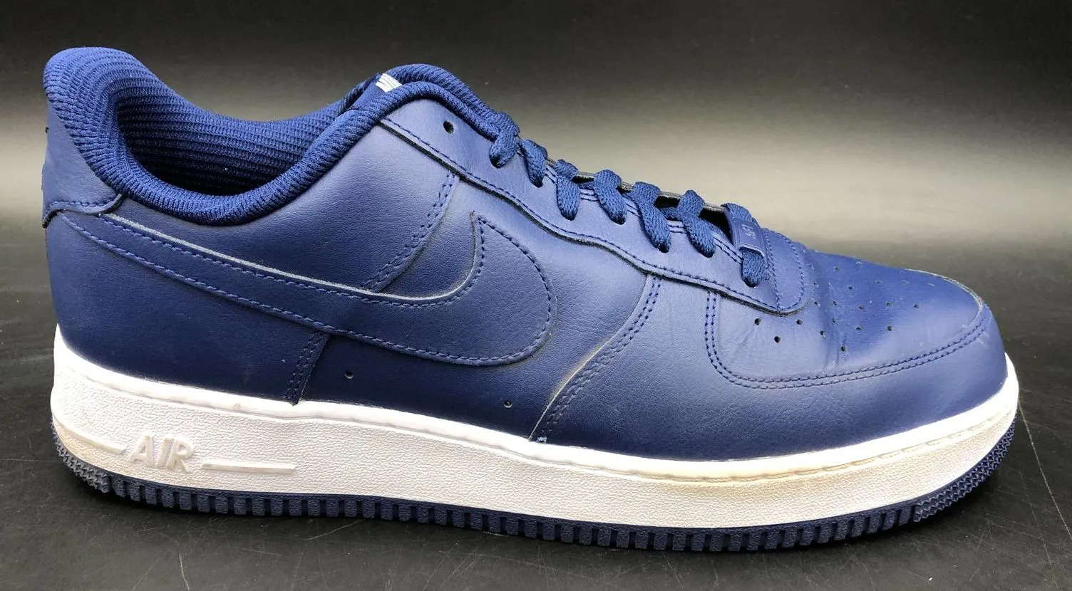 Nike Air Force 1 'By You' Men's Custom Navy Blue/White Sneakers - Sz 10.5 ( COA)