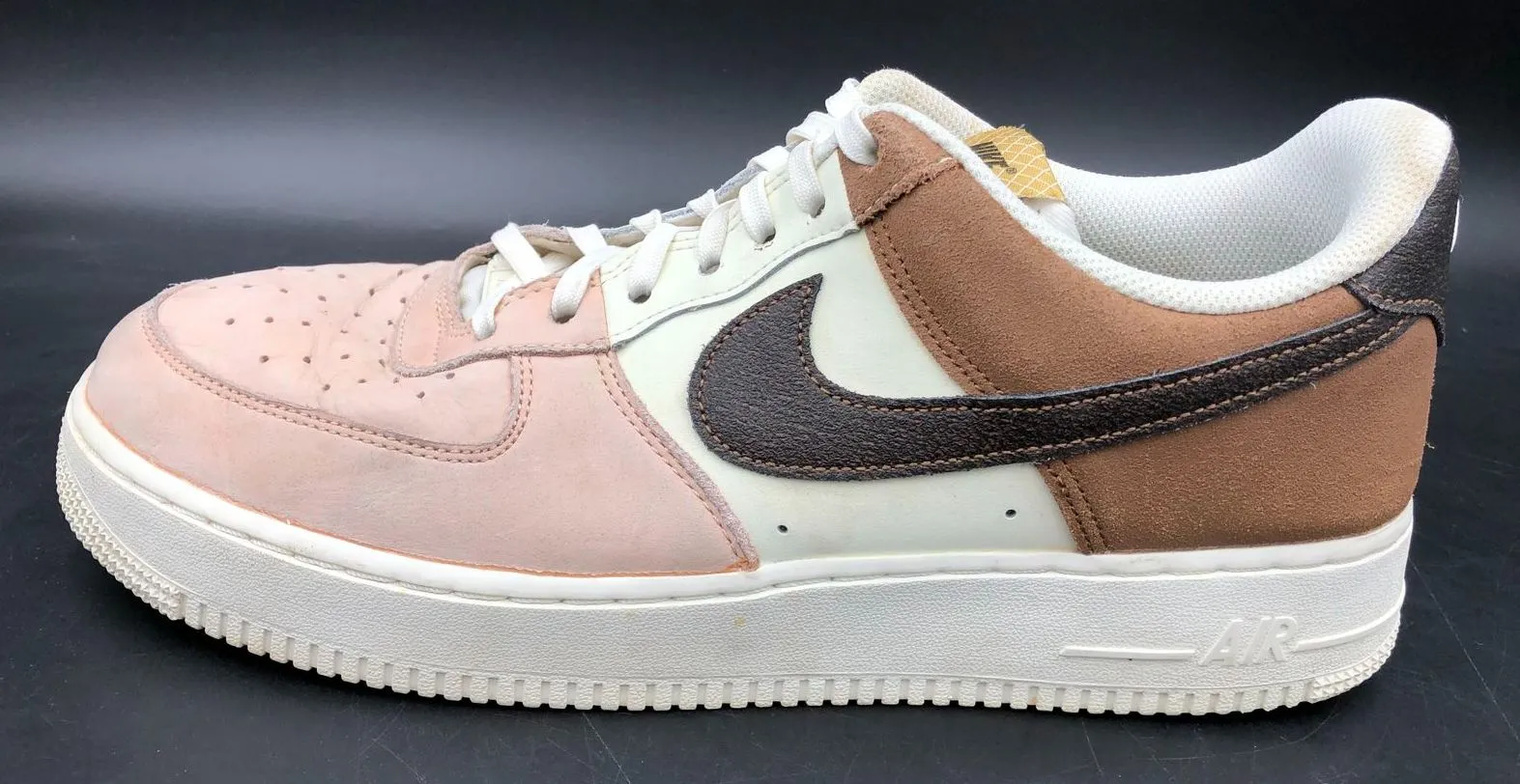 Nike Air Force 1 Low 'Neapolitan' Men's White/Brown/Pink Sneakers - Sz 12 ( COA)