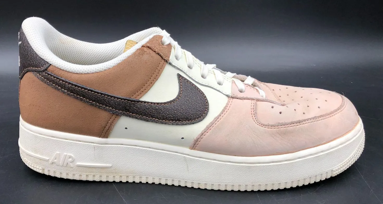 Nike Air Force 1 Low 'Neapolitan' Men's White/Brown/Pink Sneakers - Sz 12 ( COA)