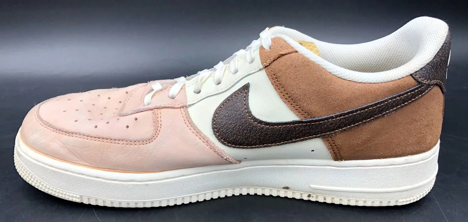 Nike Air Force 1 Low 'Neapolitan' Men's White/Brown/Pink Sneakers - Sz 12 ( COA)