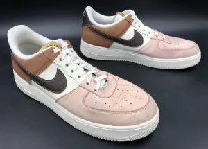 Nike Air Force 1 Low 'Neapolitan' Men's White/Brown/Pink Sneakers - Sz 12 ( COA)