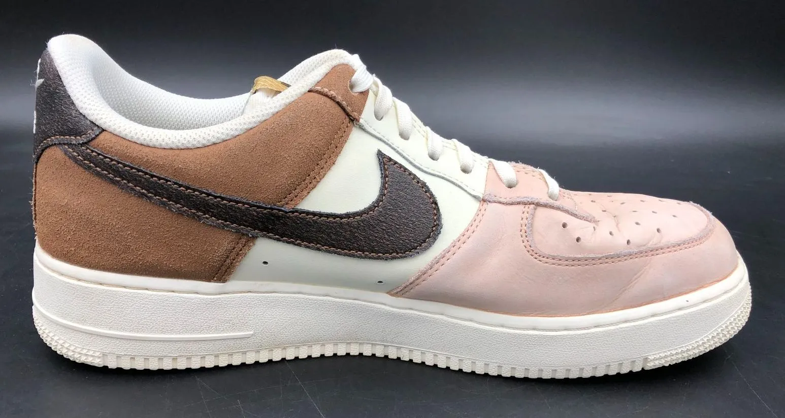 Nike Air Force 1 Low 'Neapolitan' Men's White/Brown/Pink Sneakers - Sz 12 ( COA)