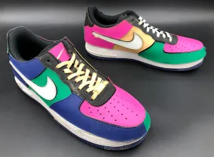 Nike Air Force 1/1 'Black Multi-Color' Men's Velcro Panel Sneakers - 10.5 ( COA)