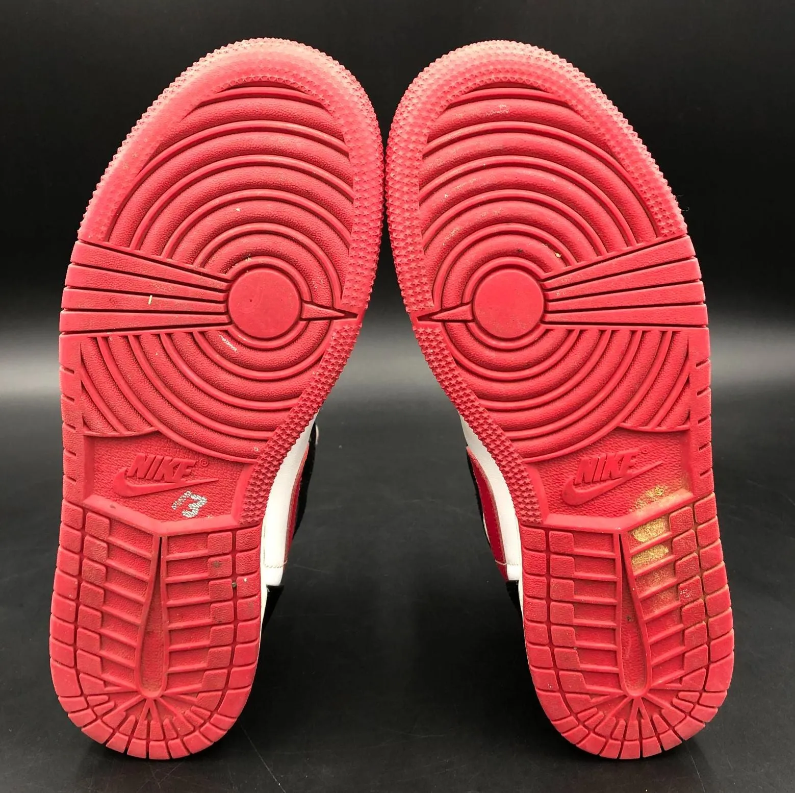 Nike Air Jordan 1 Mid GS 'White Very Berry' Red/Black Sneakers - Size 7Y ( COA)