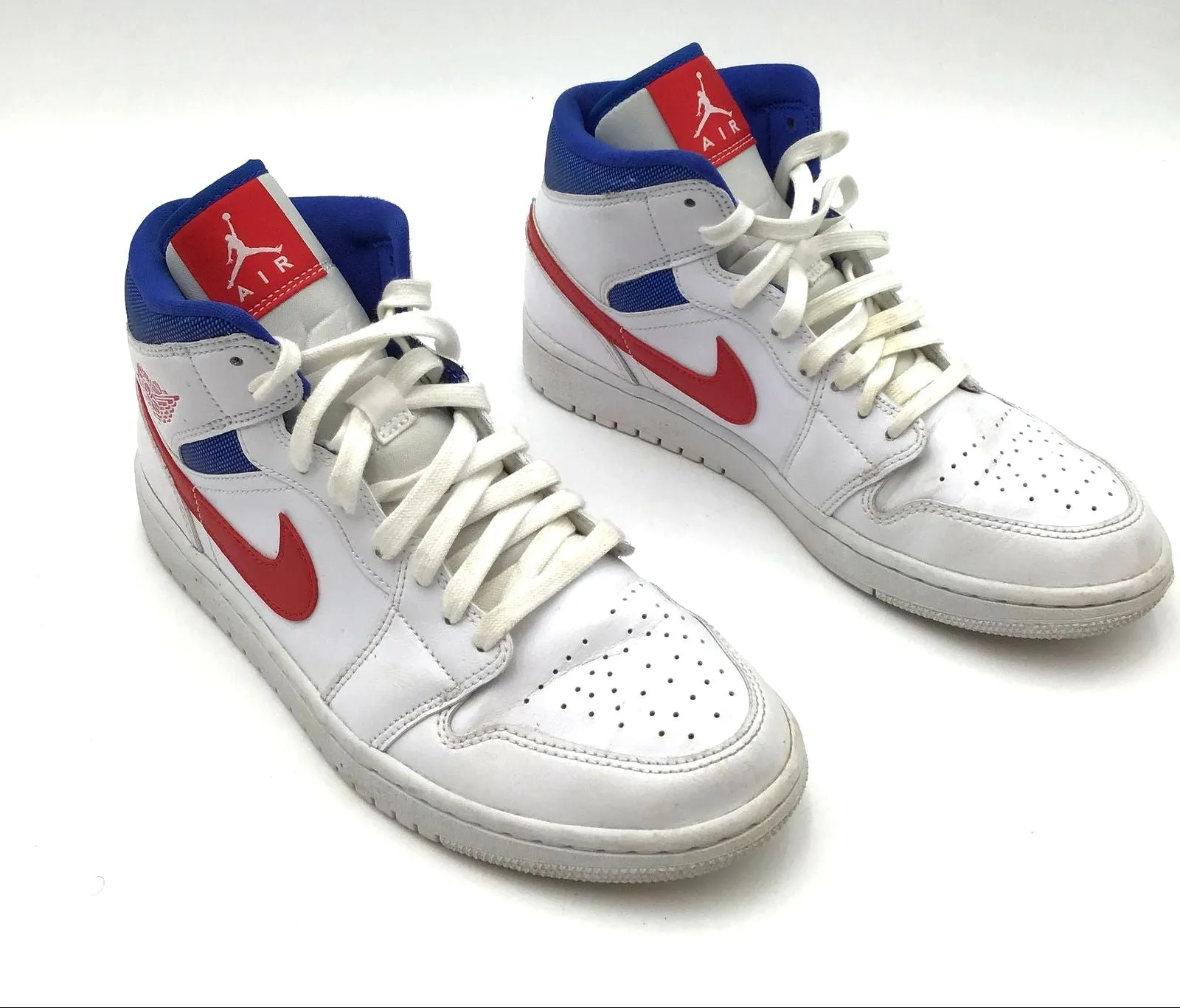 Nike Air Jordan 1 Women's Mid 'USA' Sneakers-Size: 10 ( COA)