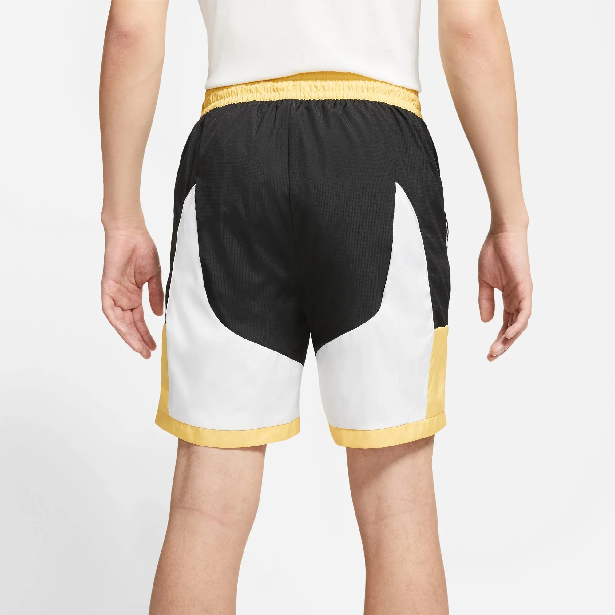 Nike Basketball Throwback Shorts - Black/White/Saturn Gold