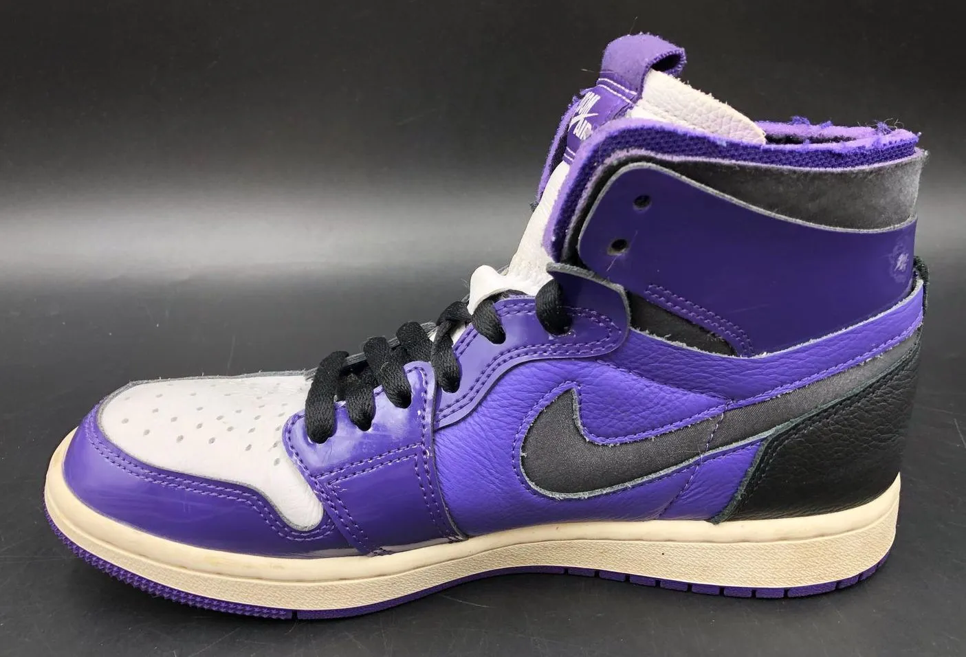 Nike Jordan 1 Zoom Comfort 'Court Purple Patent' Women's Sneakers - Sz 7 ( COA)