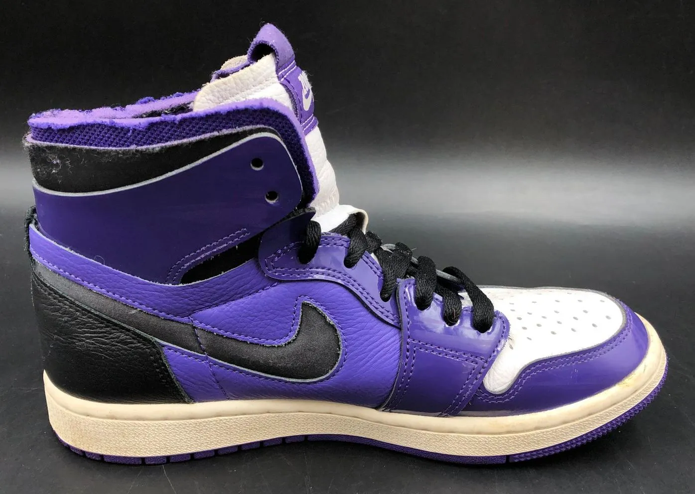 Nike Jordan 1 Zoom Comfort 'Court Purple Patent' Women's Sneakers - Sz 7 ( COA)