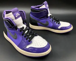 Nike Jordan 1 Zoom Comfort 'Court Purple Patent' Women's Sneakers - Sz 7 ( COA)