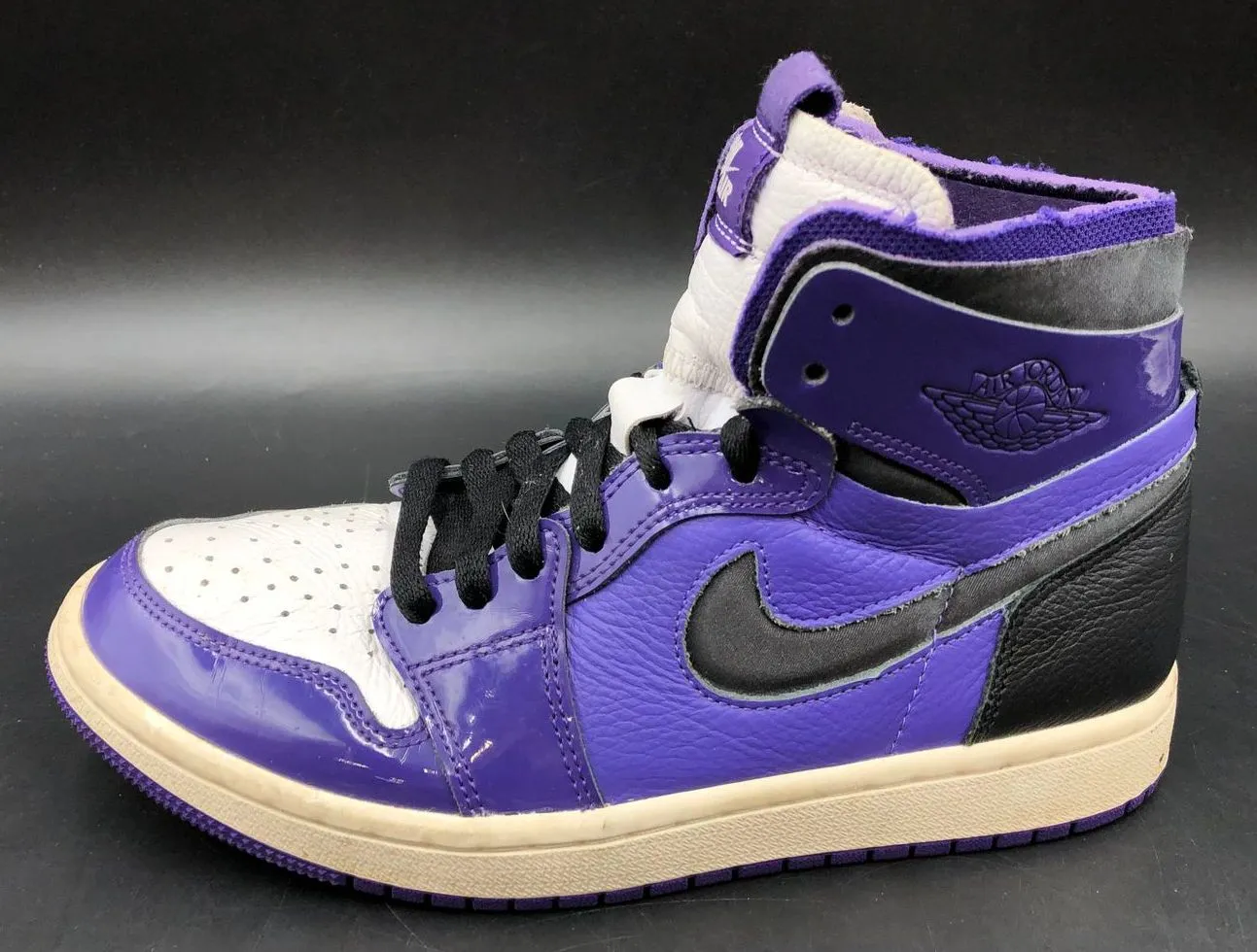 Nike Jordan 1 Zoom Comfort 'Court Purple Patent' Women's Sneakers - Sz 7 ( COA)