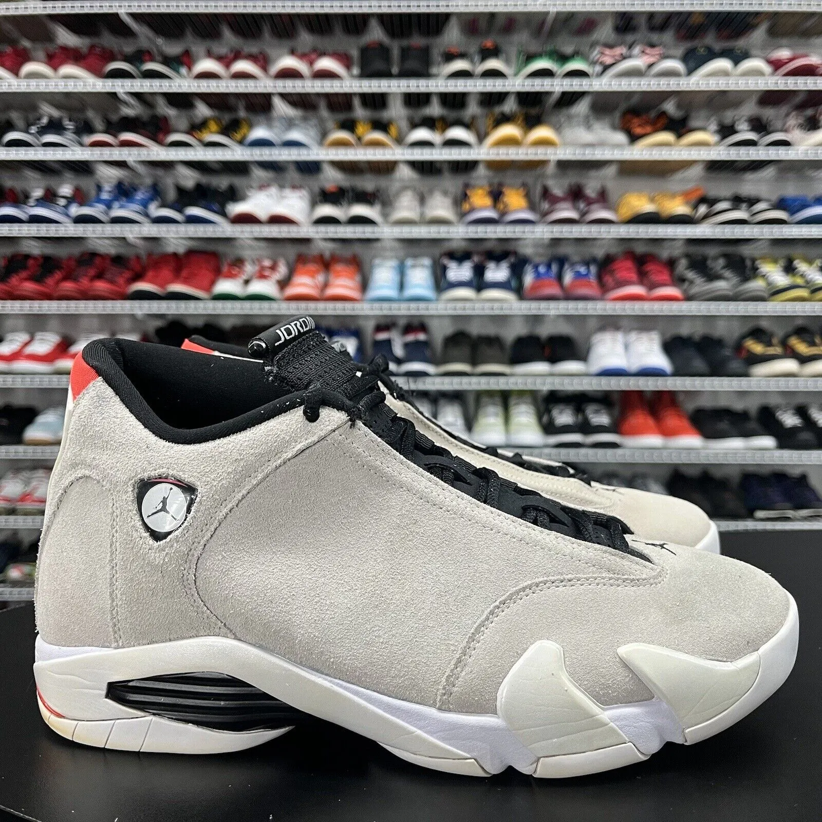 Nike Men's Air Jordan 14 Desert Sand Gray Shoe 487471-021 Men's Size 10