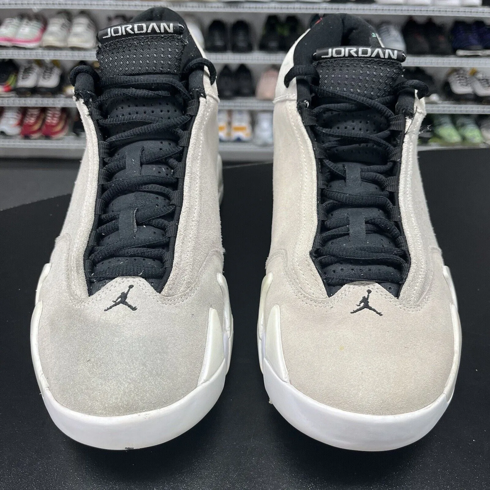 Nike Men's Air Jordan 14 Desert Sand Gray Shoe 487471-021 Men's Size 10