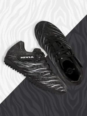 Nivia Carbonite 6.0 Turf Kids Shoes.(Black)