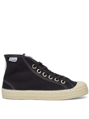 Novesta Star Dribble Contrast High Top in Black Beige Ecru
