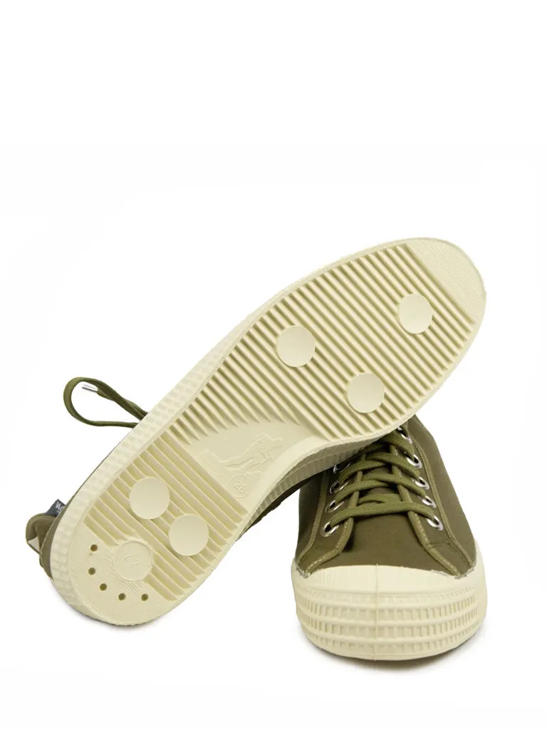 Novesta Star Dribble Contrast High Top in Khaki Beige Ecru