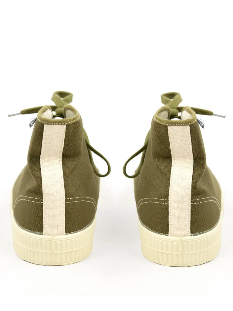 Novesta Star Dribble Contrast High Top in Khaki Beige Ecru