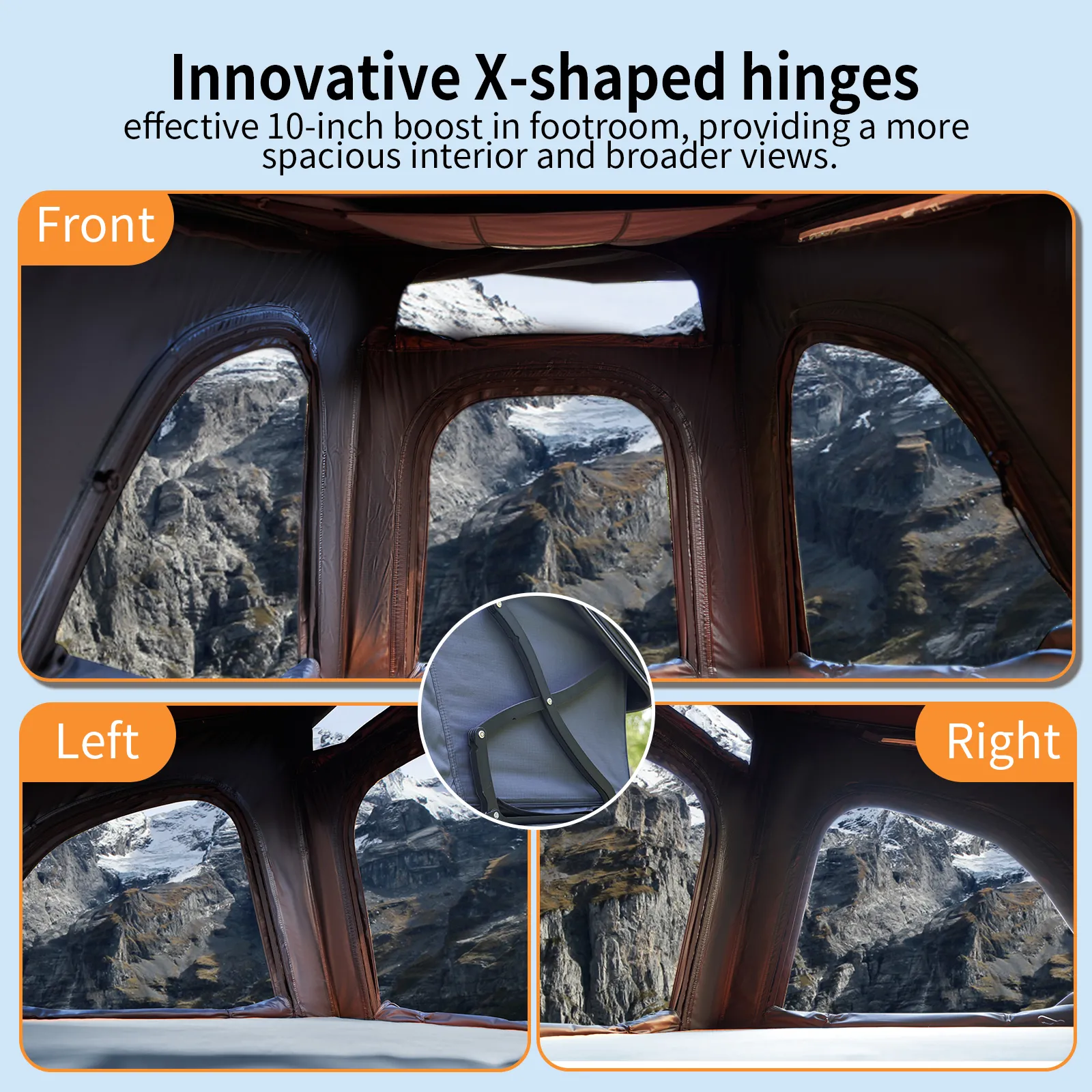 OPENROAD Aluminum Hard Shell Roof Top Tent - PeakRoof Series