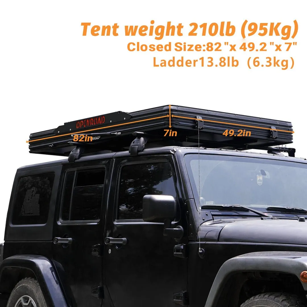 OPENROAD Aluminum Hard Shell Roof Top Tent - PeakRoof Series