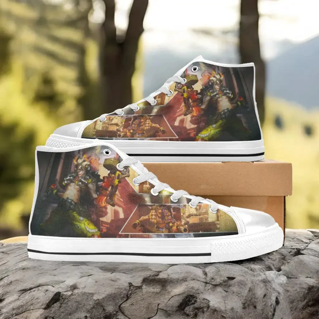 Overwatch Junkrat Shoes High Top Sneakers for Kids and Adults