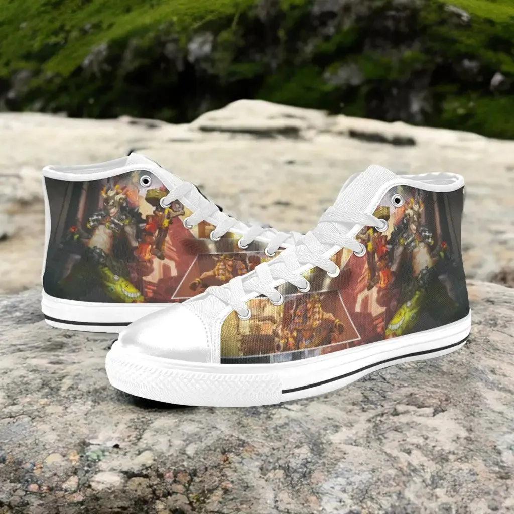 Overwatch Junkrat Shoes High Top Sneakers for Kids and Adults